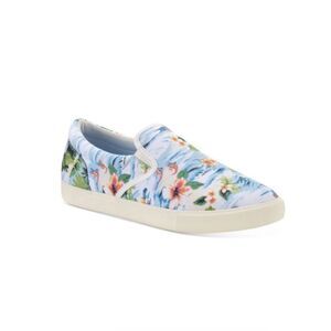 CLUB ROOM Mens Blue Tropical Padded Goring Tate Round Toe Platform Slip Ons